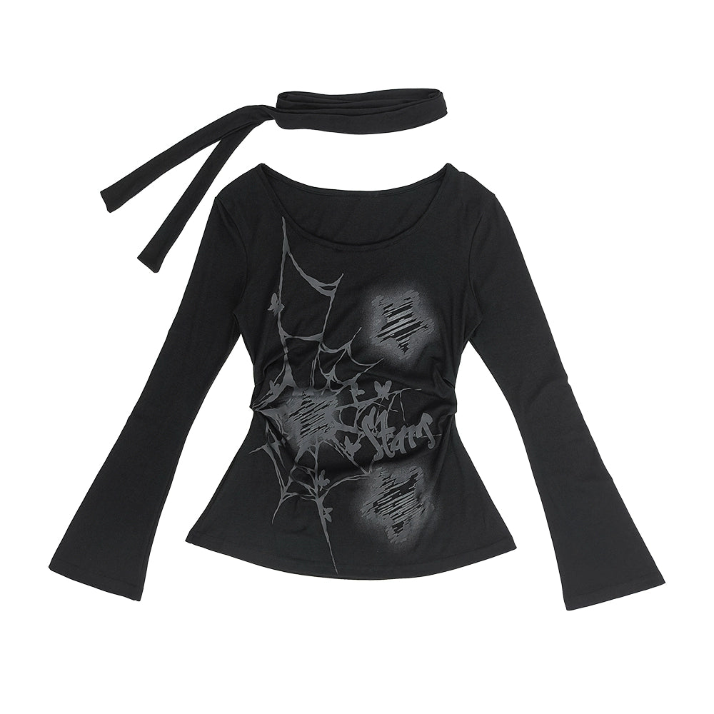 スリムスタイルダークトップス