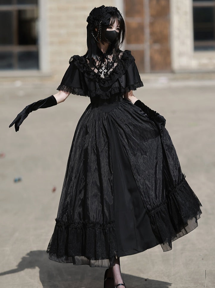 Black lolita dress best sale