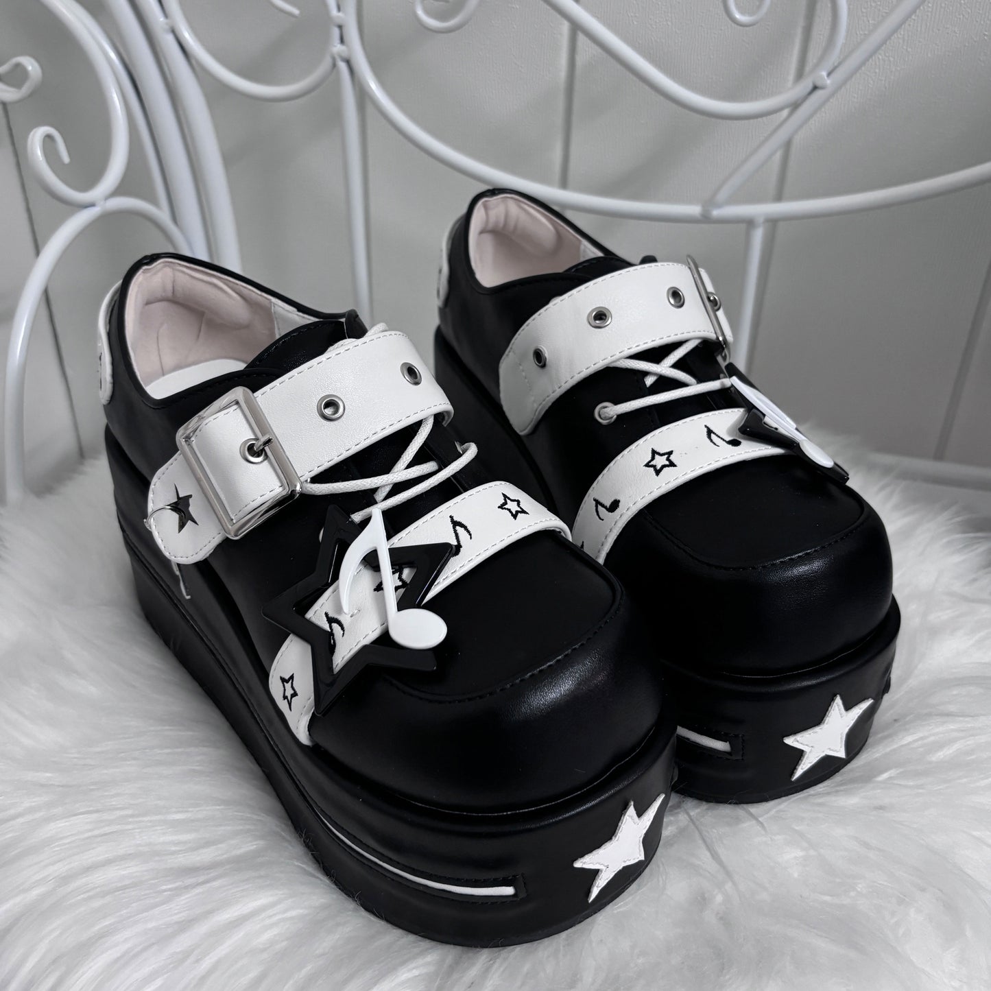 Star Melody Punk Strap Platform Shoes