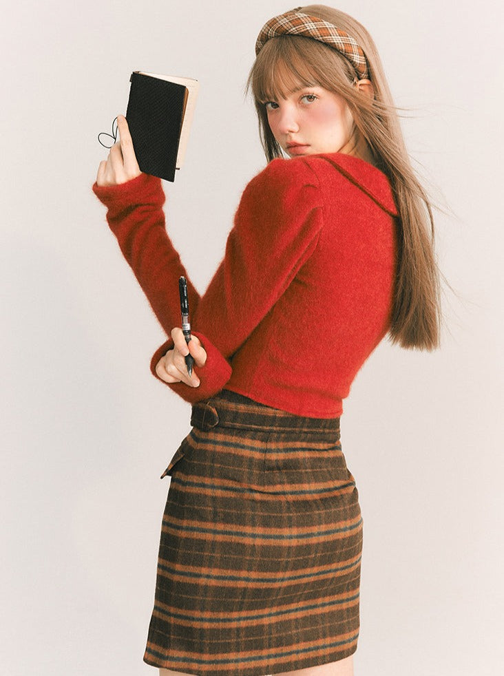 ドールカラーモダンショートカーディガン