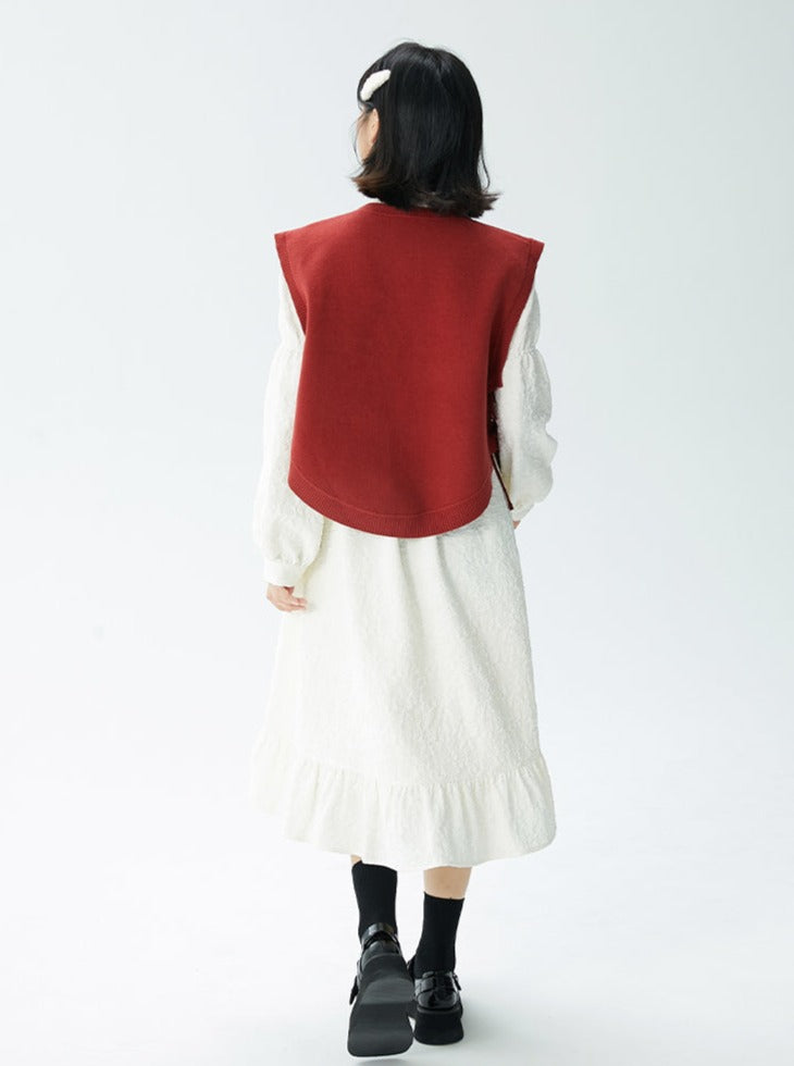 Gilet ample sans manches en forme de lapin