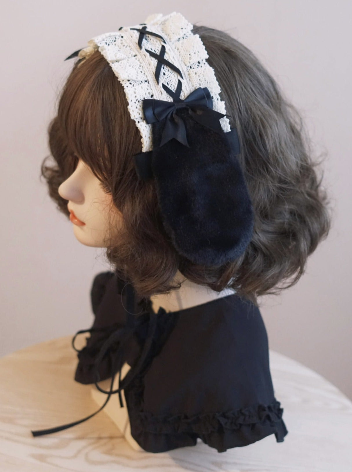 Bunny Lace Fur Hairband