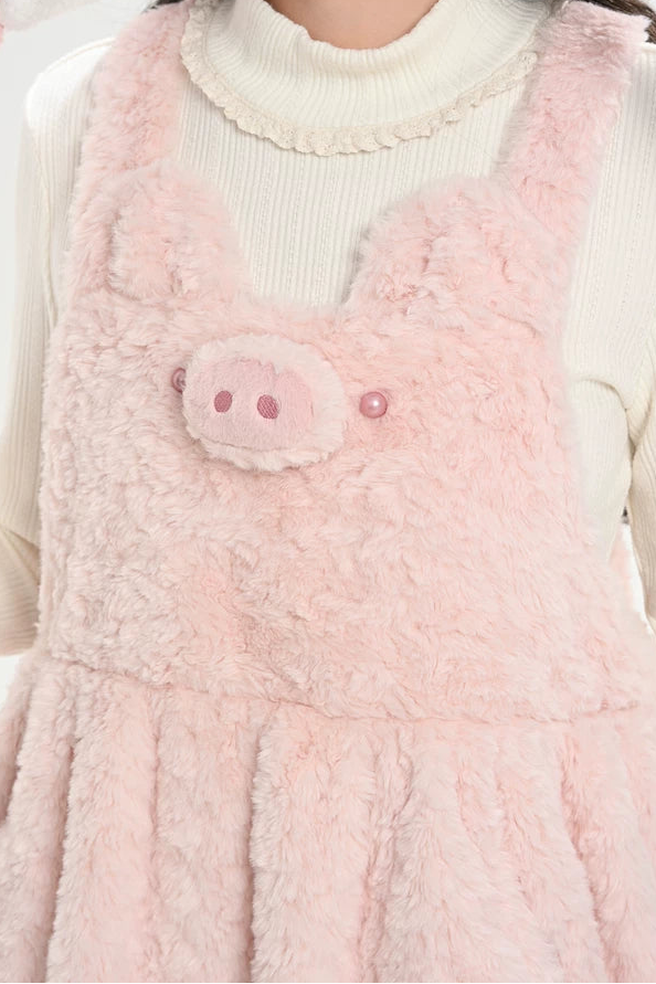 ピッグデザインサスペンダードレス