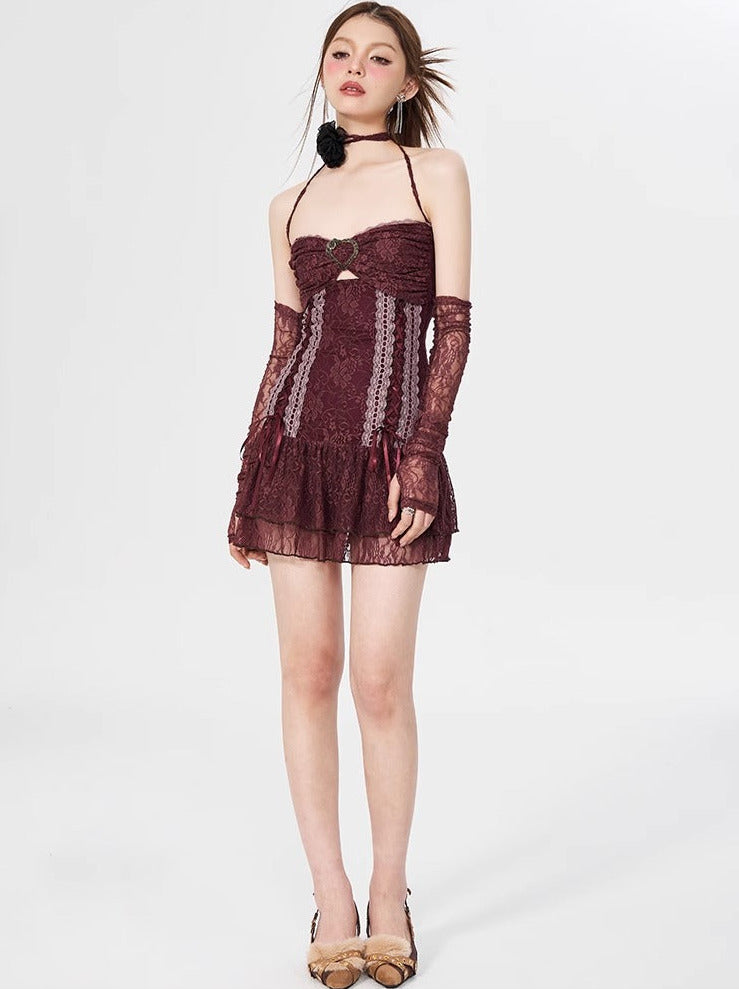 Sweet Spicy Wine Race Strap Glove Hol Tenneck Dress