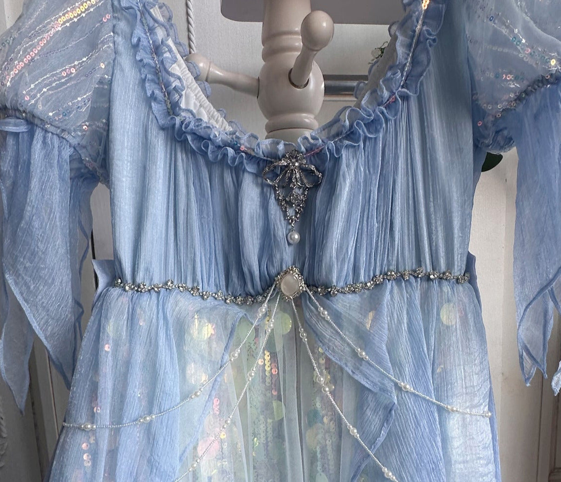 Mermaid Shining Blue Dress