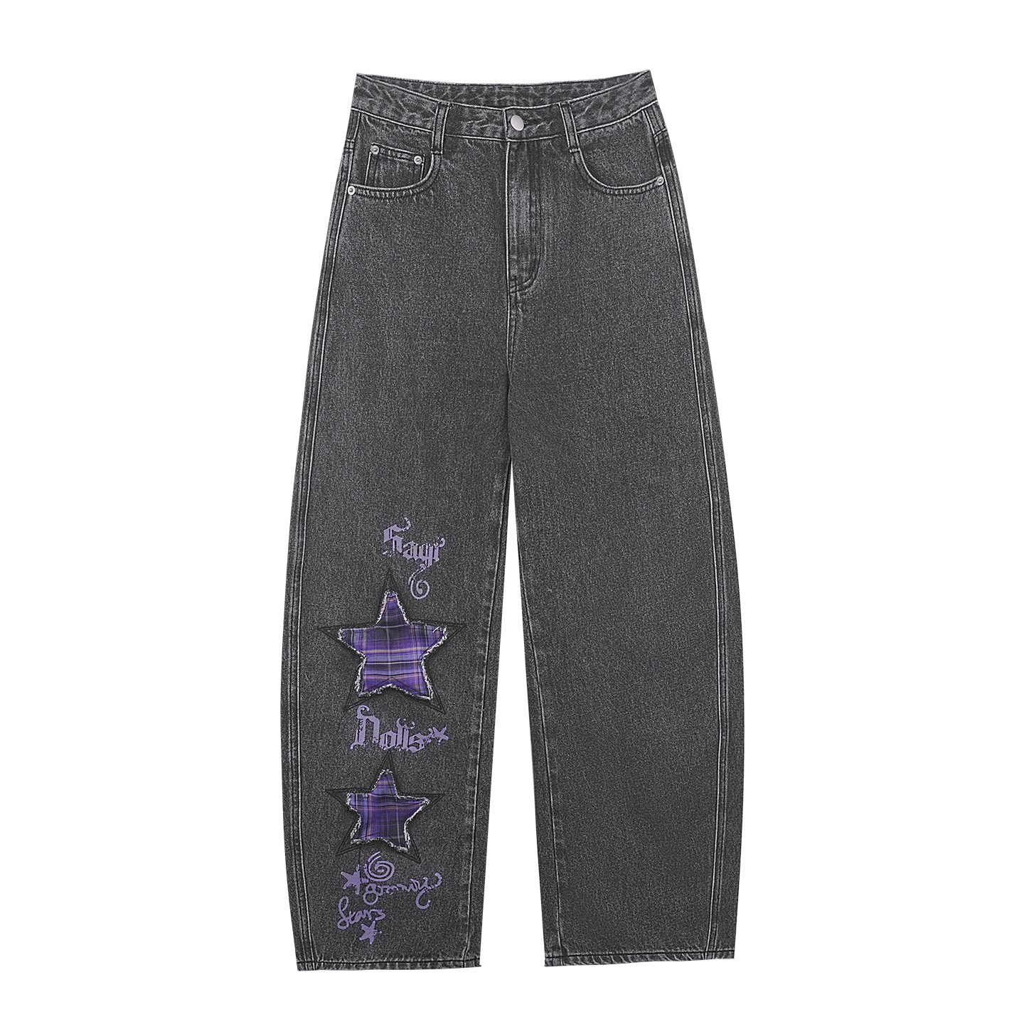 Dark Graffiti Print Top