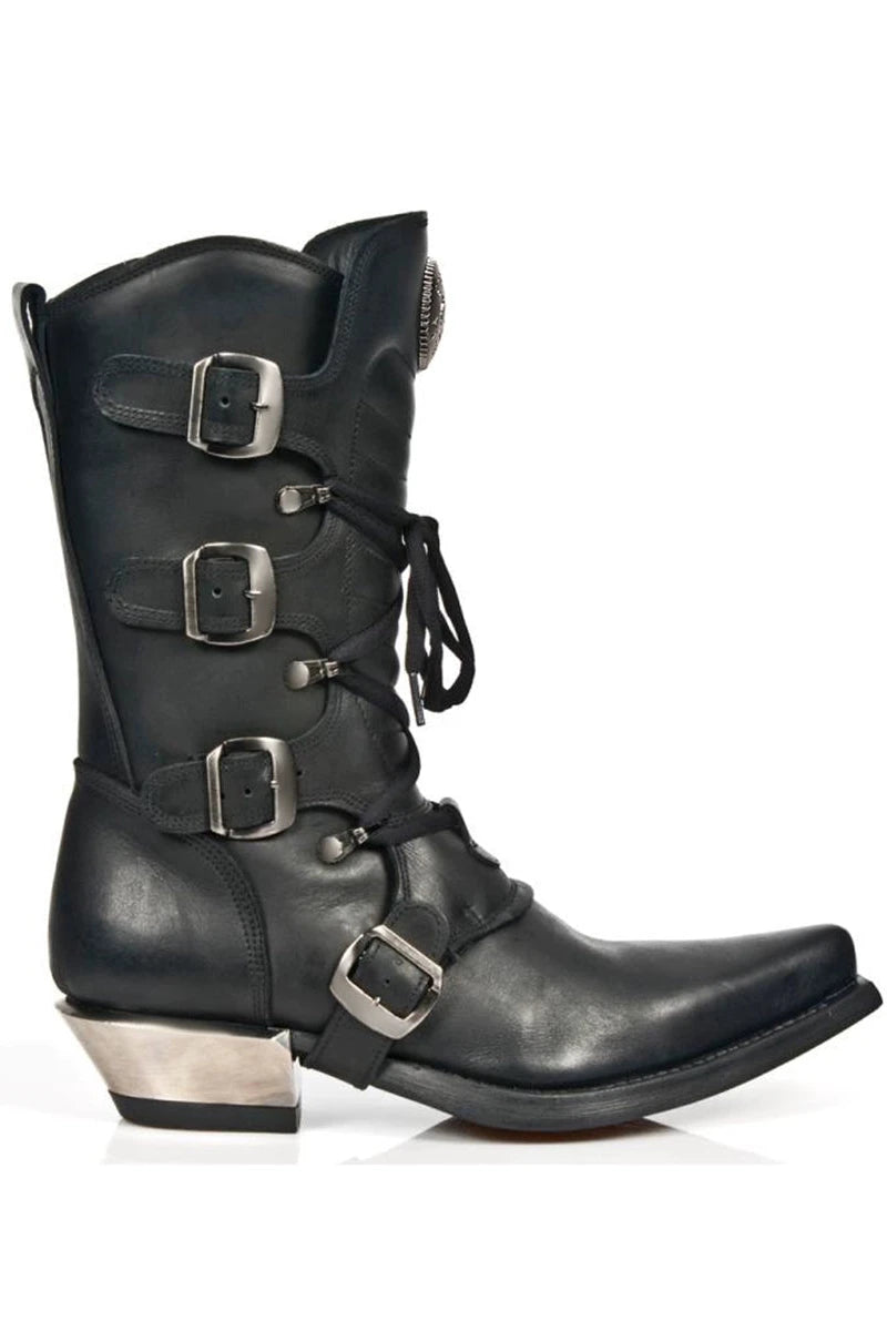 メタルポイントデザインウエスタンブーツ