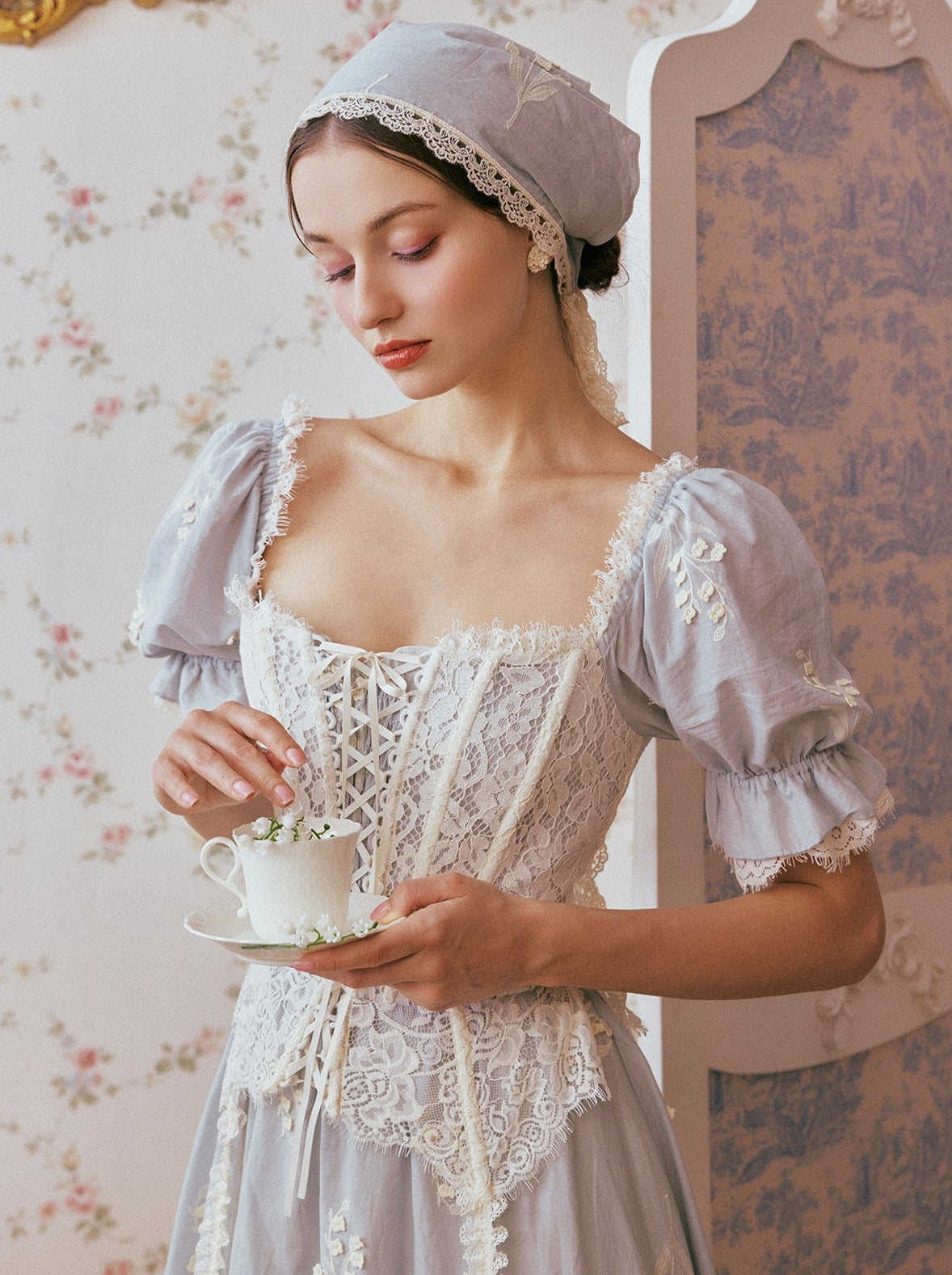 プリンセスフレンチカントリードレス+スカーフ