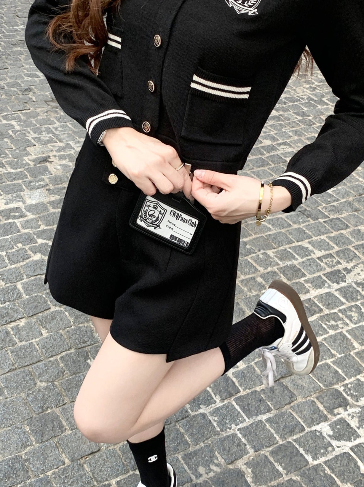 イレギュラーハイウエストデザインショートパンツ