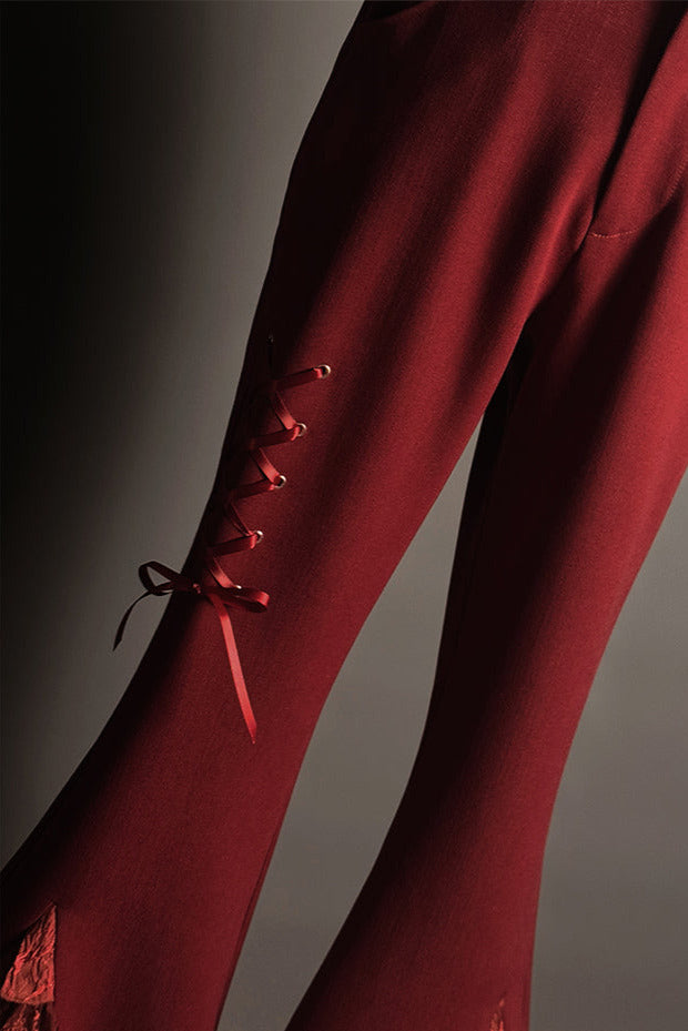 【12月28日予約締切】ダークパンクキャットラビットシリーズフレアパンツ