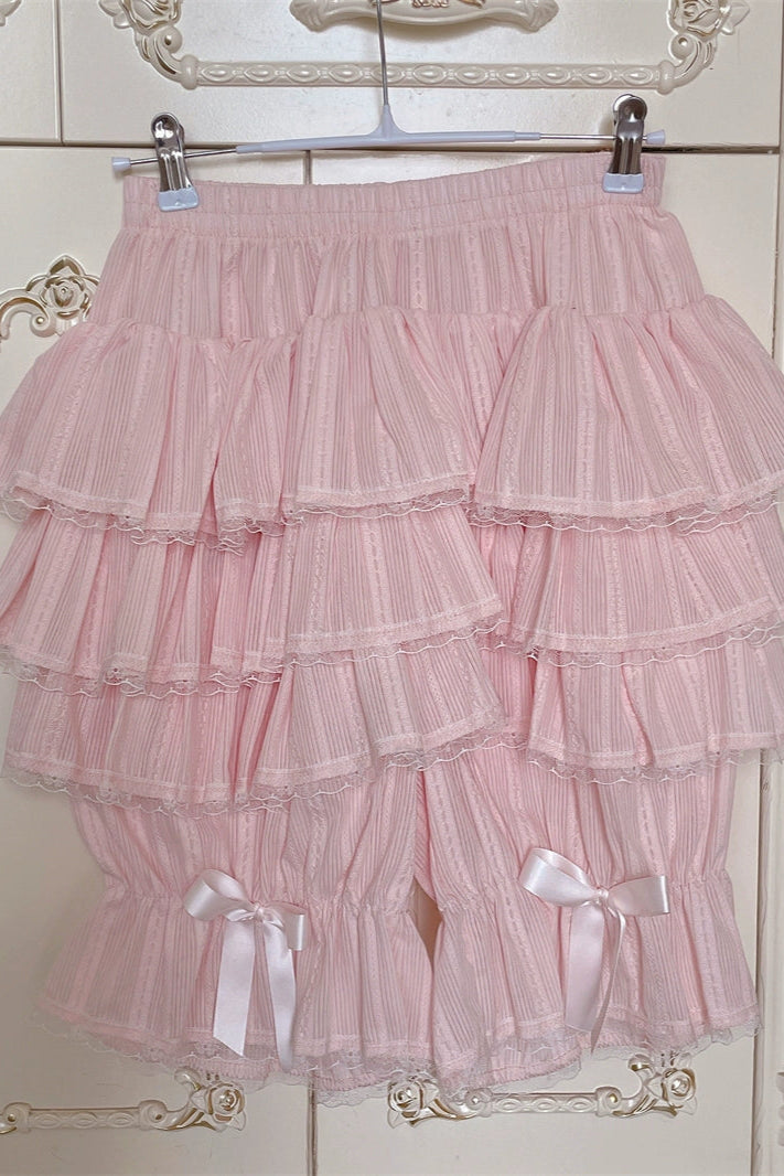キュートフリルティアードスカートパンツ