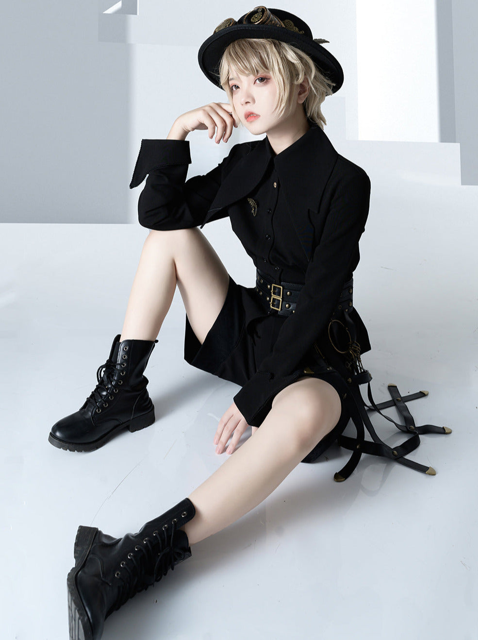 スチームパンクゴシックプリンスダークベルトアクセサリー