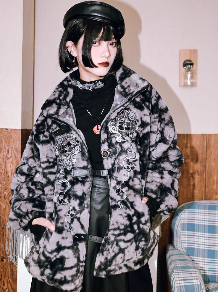 プリントドラゴンハイネックベースシャツ