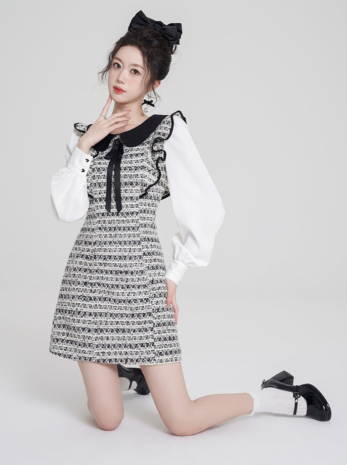 フランスシックモノクロワンピース