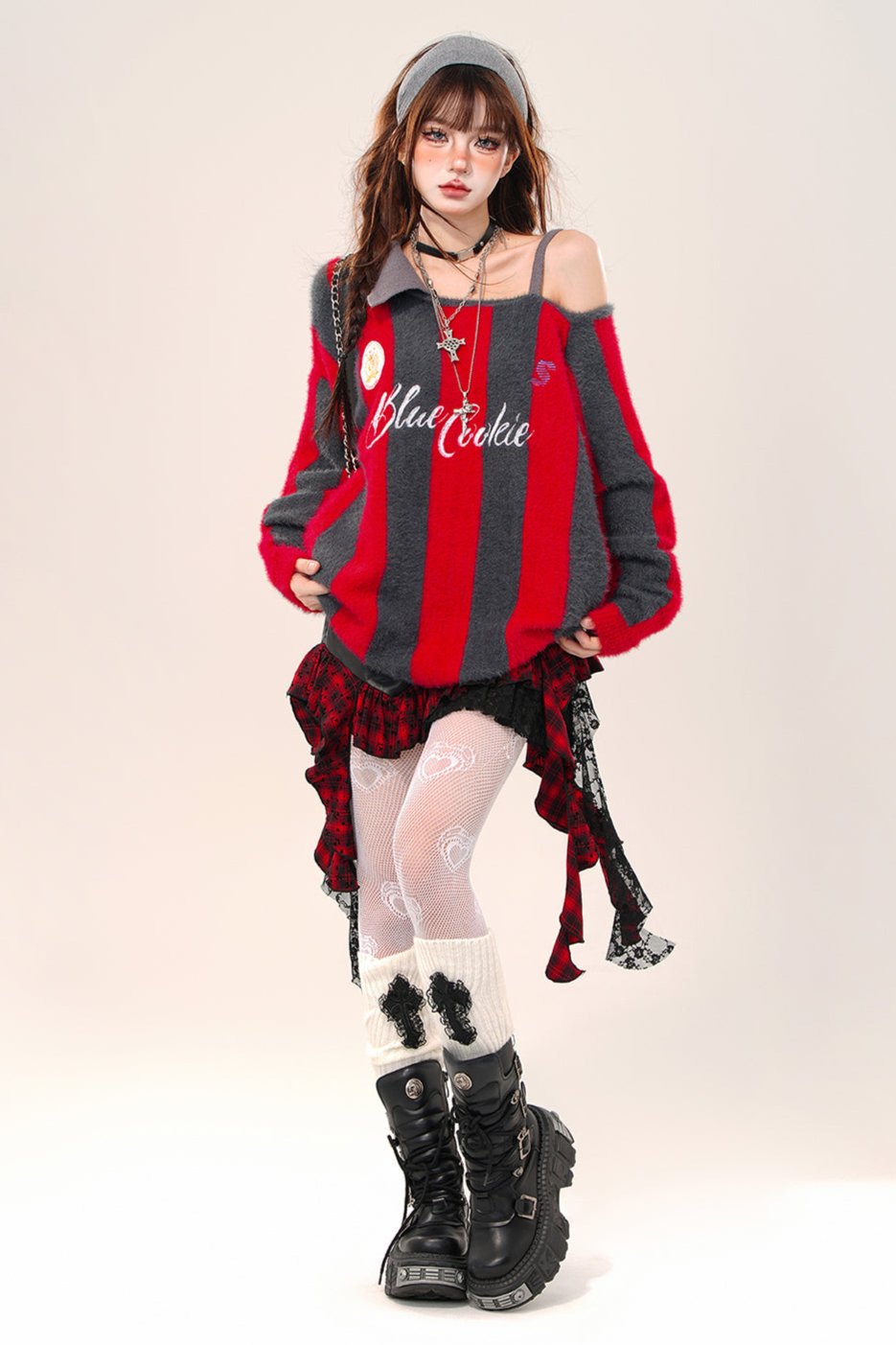 American Cancer Ranted Shoulder Stripe Jersey Top