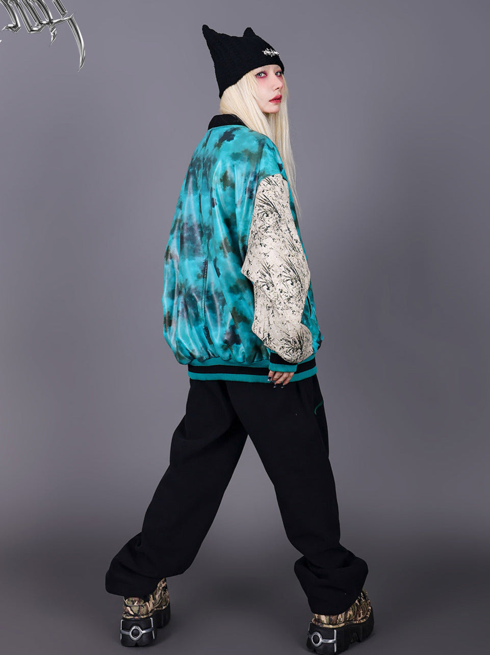 Cat Ear Metal Thorns Embroidered Unisex Knit Cap