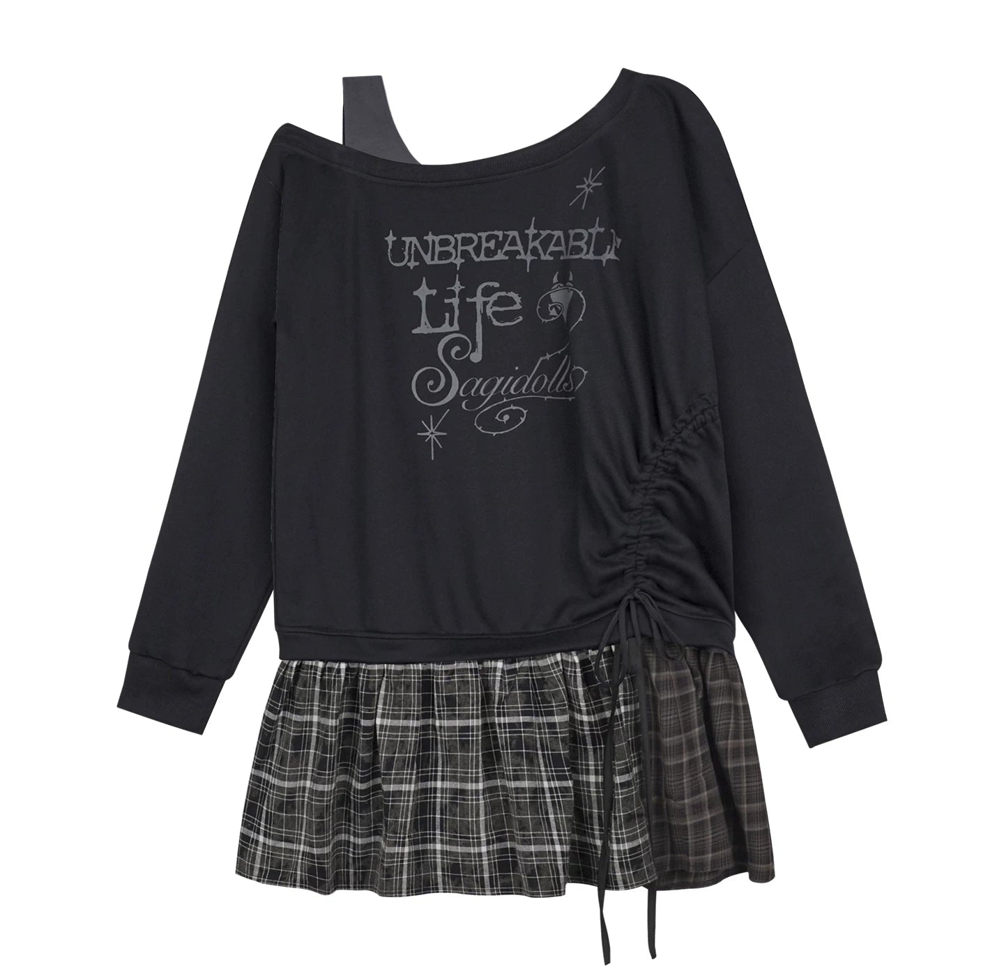 Dark Graffiti Sweatshirt Dress