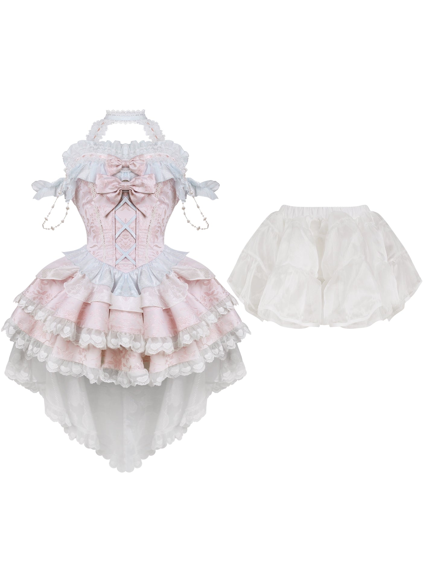 Sweet Girly Tiered Dress + Inner Skirt