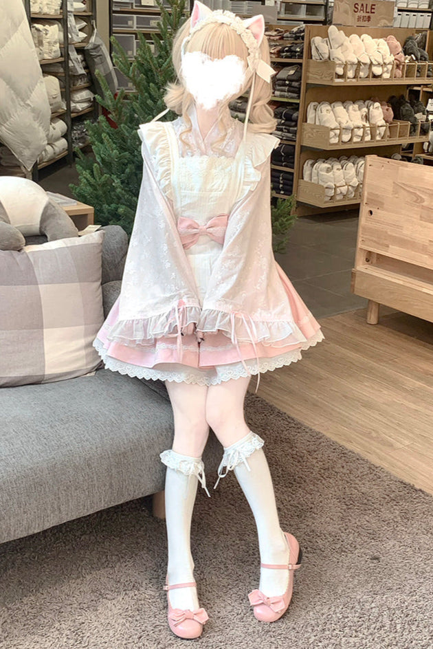 チェリーメイドガーリートップス+フレアスカート+エプロン