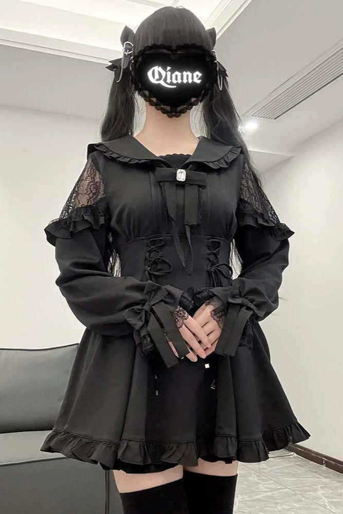 Lace Shoulder Top + Skirt