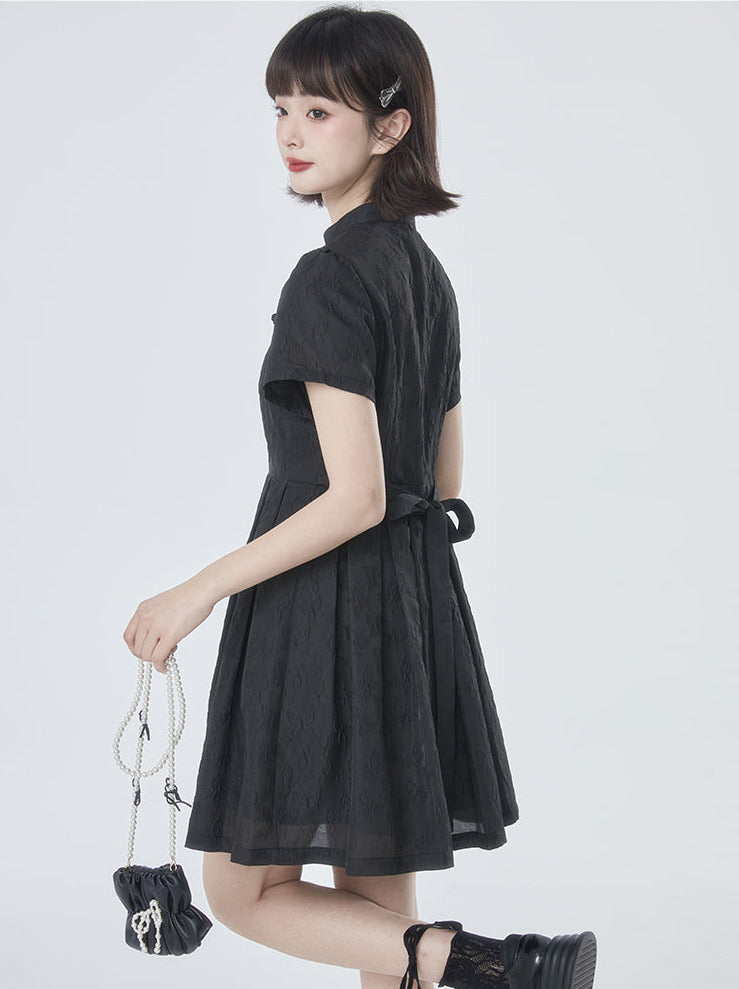 China Butterfly & Flower Jacard Dress