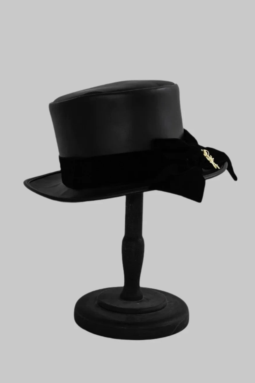 Prince Ribbon Black Flat Hat