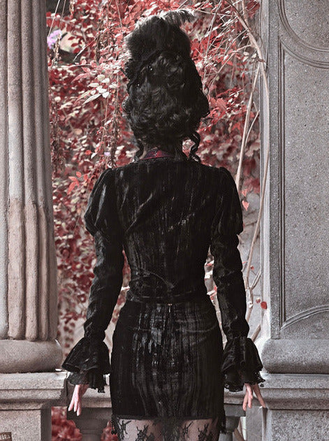 Gothic Velvet Spider Short Jacket