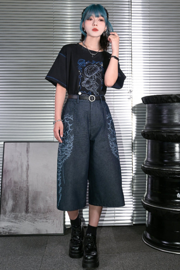 ラウンドネック コットントップス