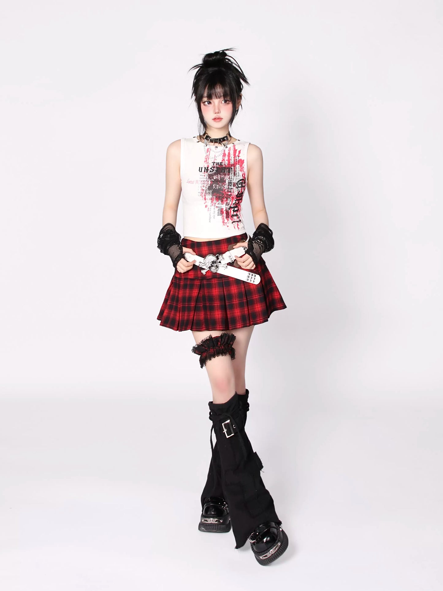 アメリカンレトロロックリベットタンクトップ