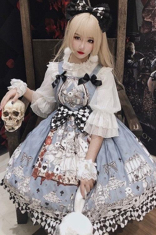 Alice Gothic Retro Blue Suspender Dress Belchic Alice Gothic Retro Blue Suspender Dress Belchic