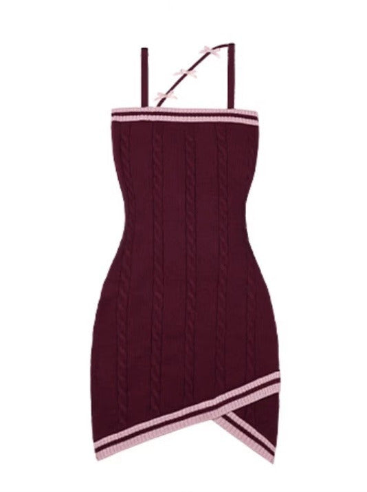 Romantic Pure Dzire Knit Cardigan Dress Setup