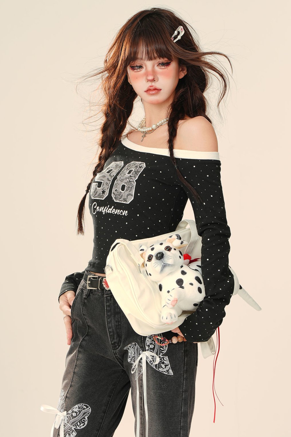 American Cool Polka Dot Slim Top