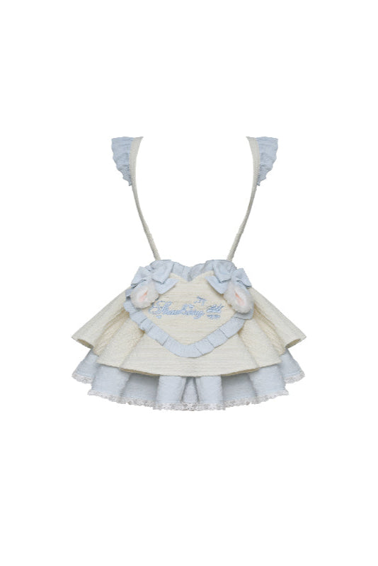 和風フラワートップス+サスペンダースカート