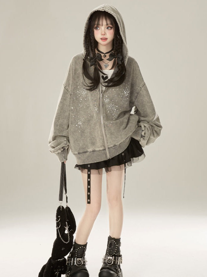 Black Punk Mesh Skirt