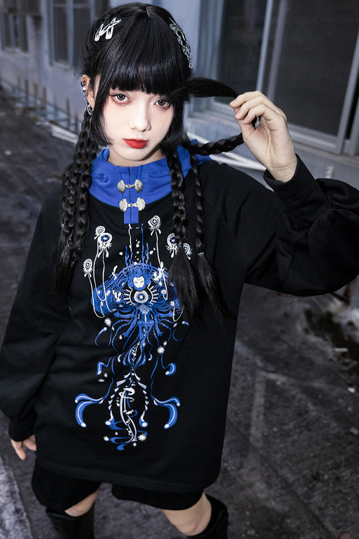 Blue Tears Hoodie Top Top