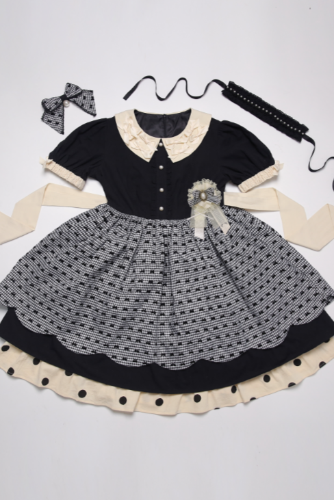 Peach Soda Dot Doll Lolita Dress