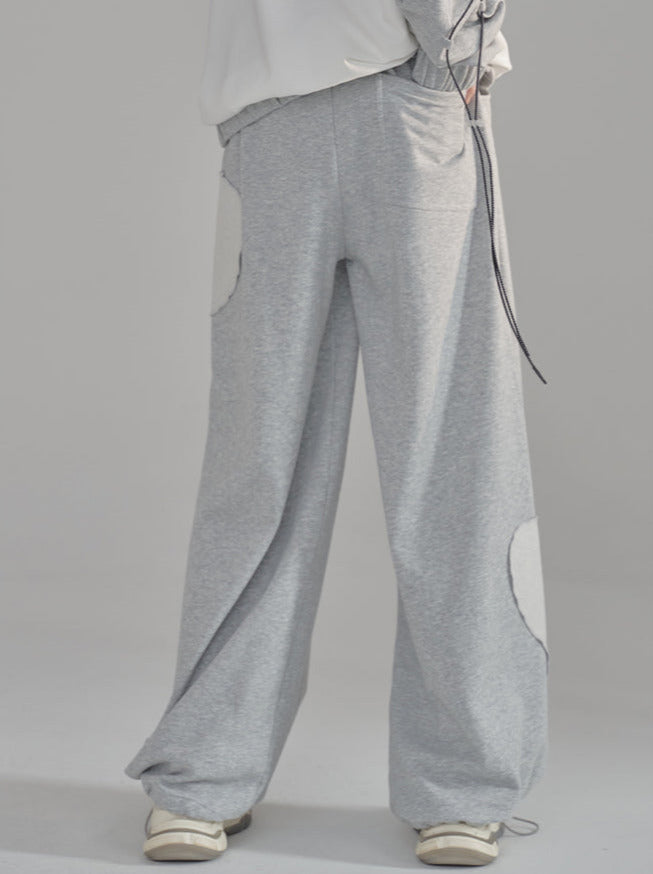 Cool Heart Loose Drawstring Daily Pants