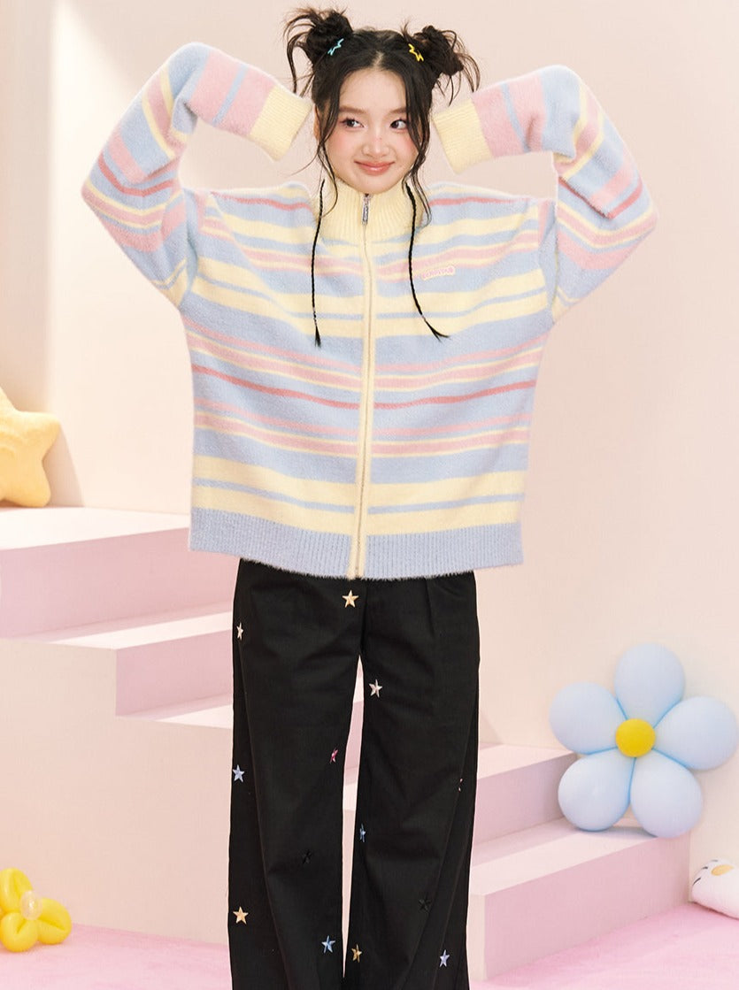 パステルカラフルハイネックトップス