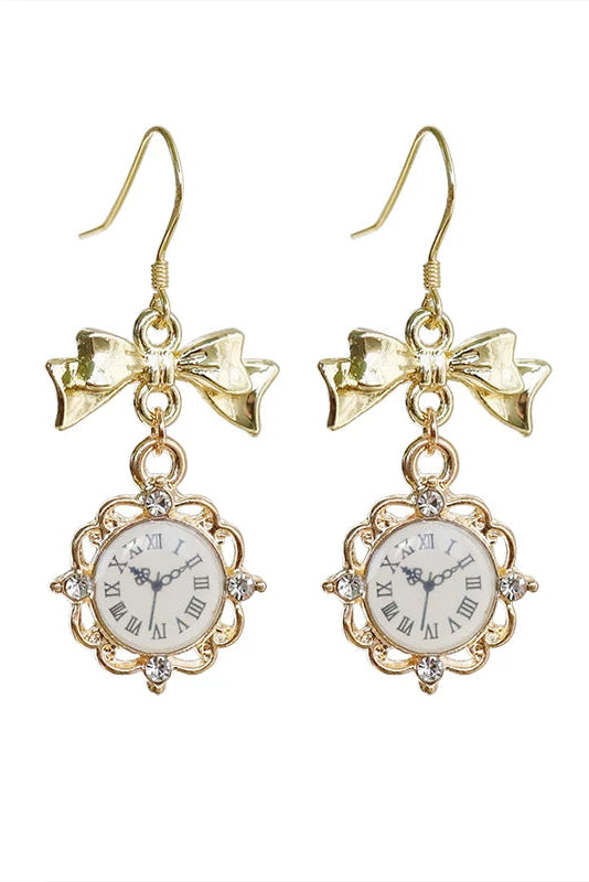 レトロクロックピアス・イヤリング