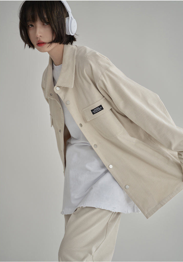 Waffeljacke mit losem Oberteil