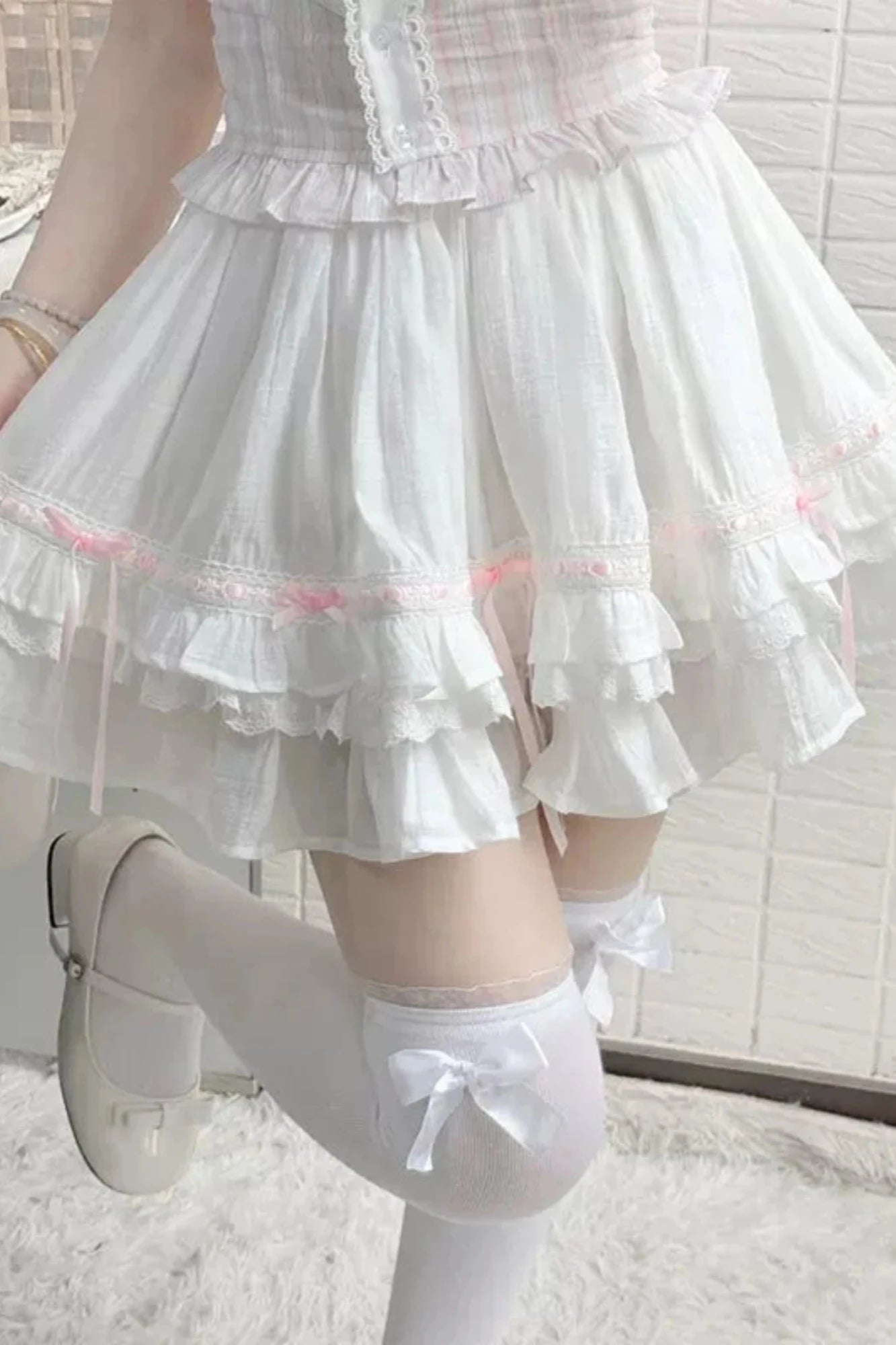 ヴィンテージワンショルダードールスカートセットアップ