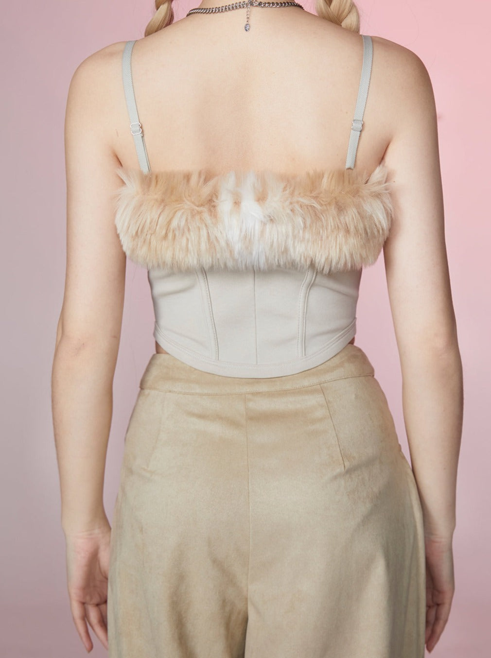 コットンウールパッチワークウエストストラップファートップス