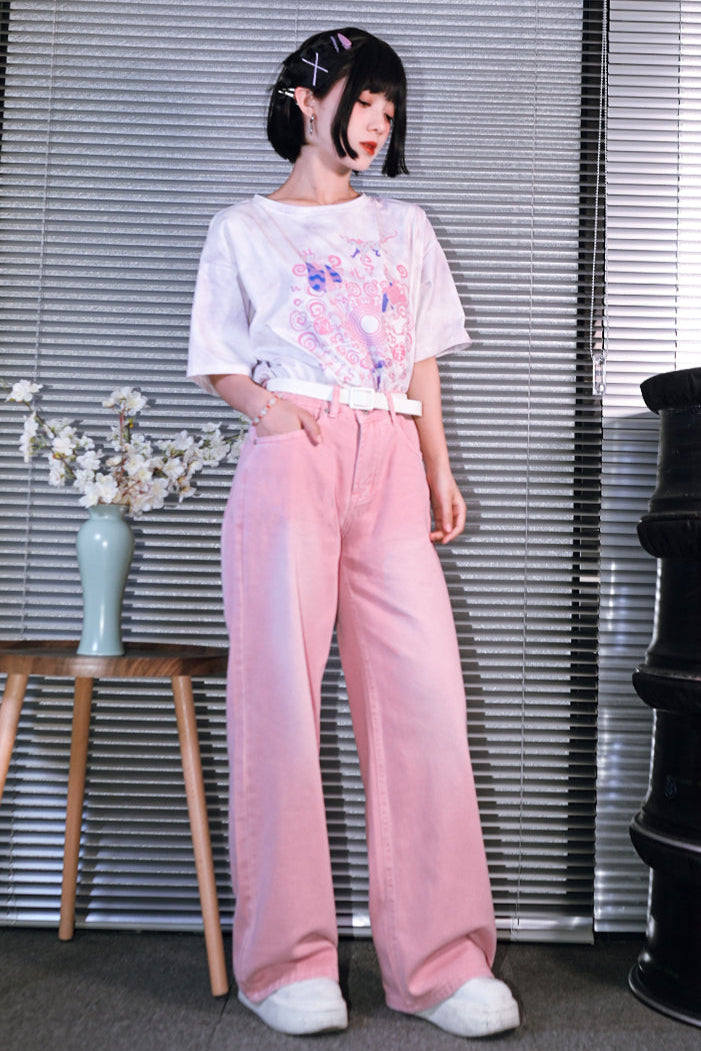 Osh pinky denim pants