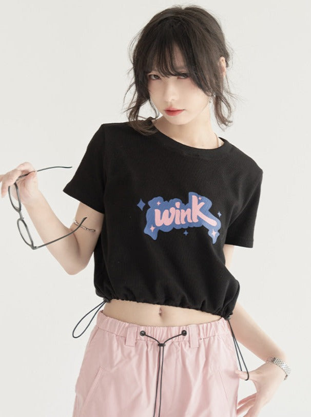 ルーズドローストリングウエストレスTシャツ – Belchic