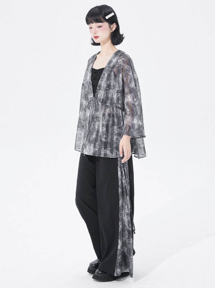 Chinese Dad Cuprint Cerus Shirt Cardigan