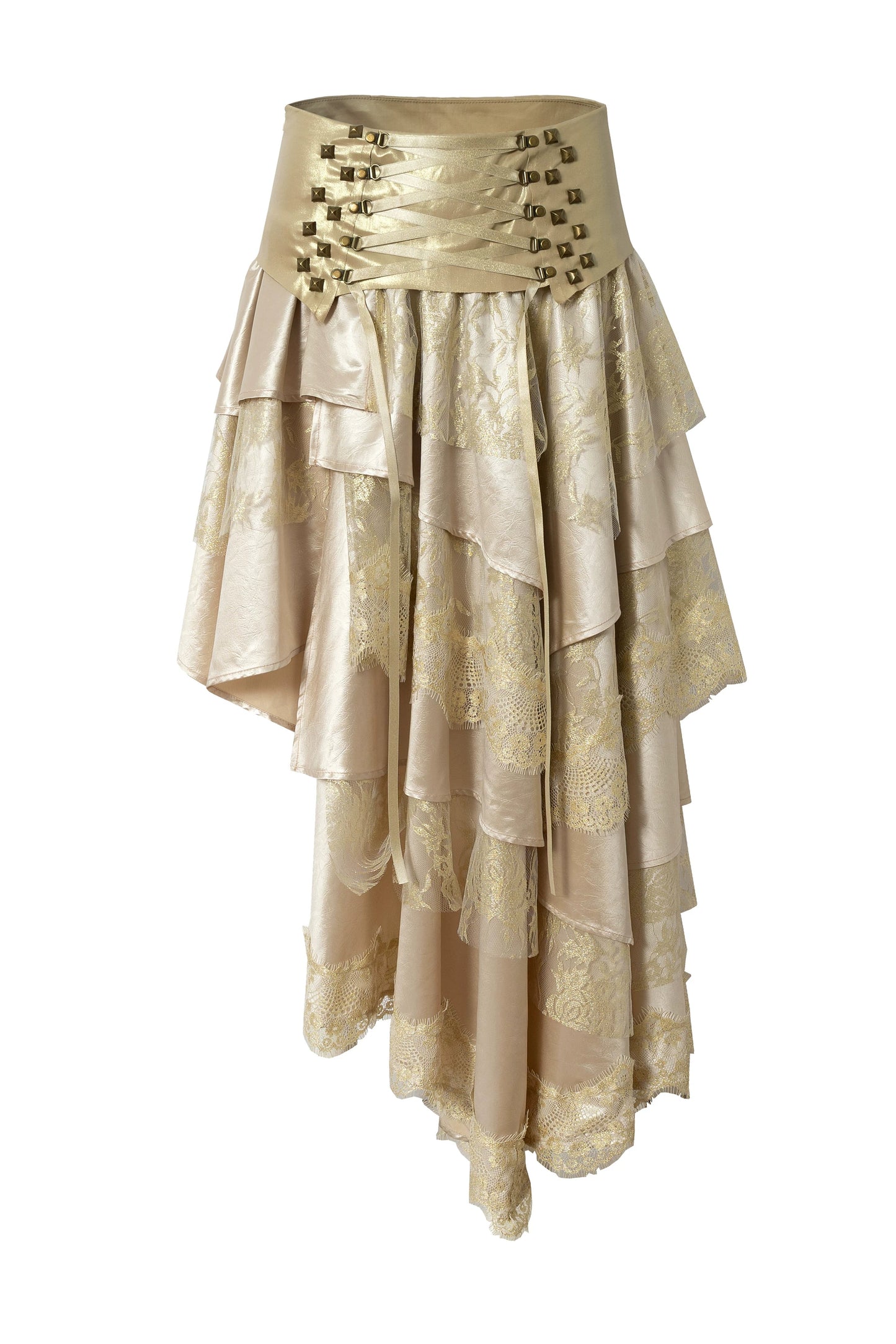 Mittelalterliches Spitzen-Patchwork-Rock