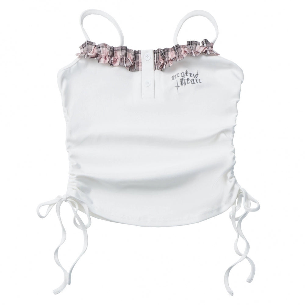 チェックルーズシャツ+タンクトップ