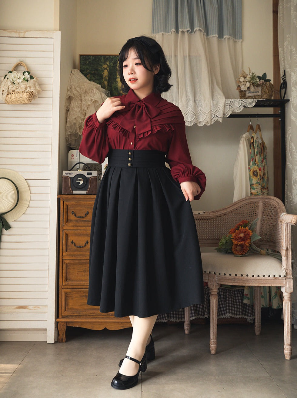 【予約商品】レトロクラシックフォレストプリーツスカート