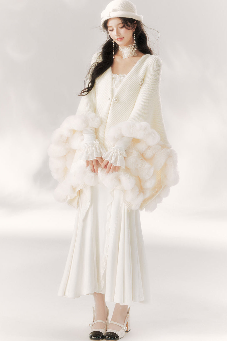 Offener Kragen Fischschwanzkleid