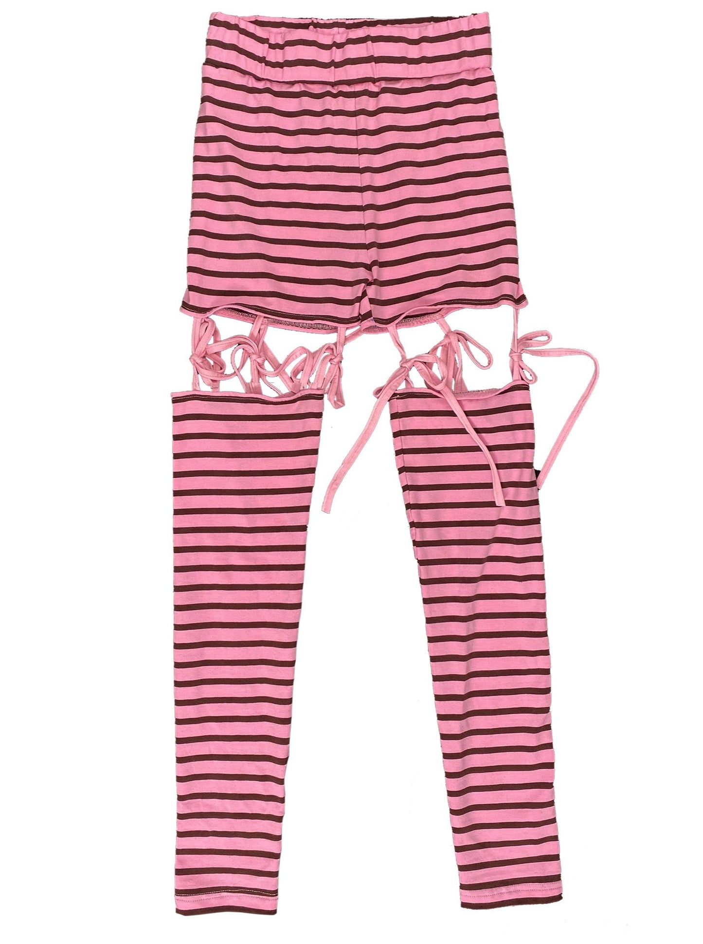 Striped summer shorts leggings